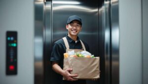 La Chine a inventé un nouveau petit métier : livreur de repas dans les ascenseurs