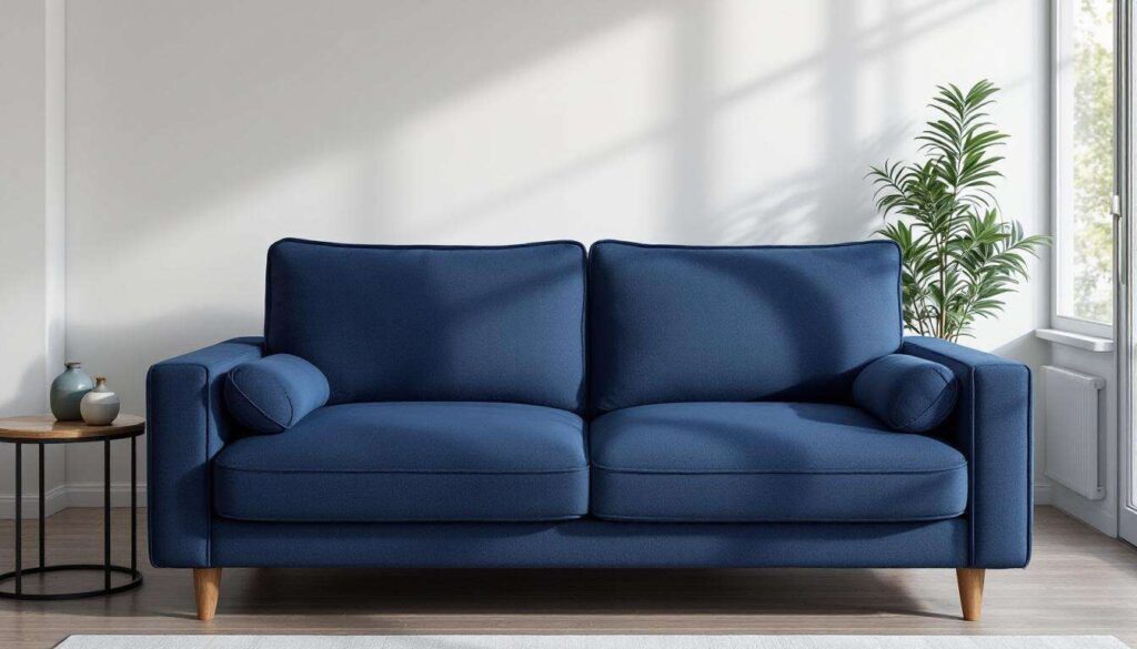 Ce canapé 2 places bleu foncé avec accoudoirs larges passe à prix mini chez IKEA : pourquoi il va faire un carton dans les petits salons