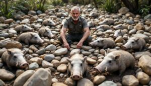Il collectionne 6000 pierres en formes de sanglier et pense qu'elles sont les vestiges d'une civilisation ancienne
