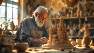 « Ça pousse, lentement… » : il construit de ses mains une citadelle d'argile qui fascine le monde entier